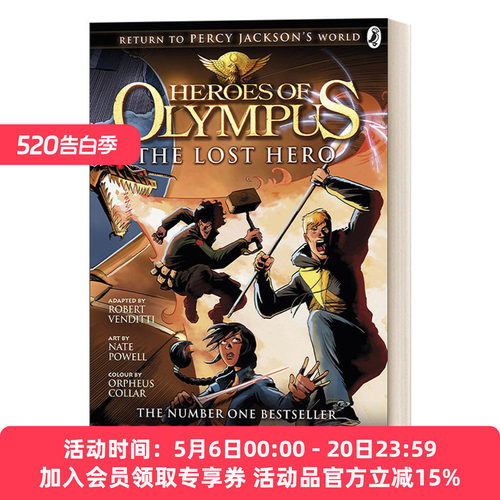 英文原版 Heroes of Olympus The Lost Hero The Graphic Novel 波西·杰克逊奥林匹斯英雄系列漫画1 失落的英雄 进口英语原版书籍