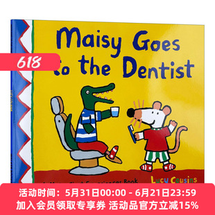 英文原版 Maisy Goes To The Dentist 小鼠波波去看牙医 儿童启蒙认知绘本 生活体验 Lucy Cousins 英文版 进口英语原版书籍