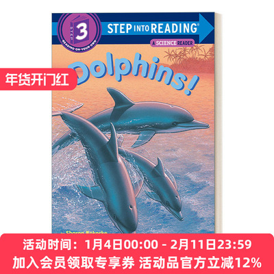 海豚 英文原版 Step into Reading 3 - Dolphins 兰登分级阅读3 英文版 进口英语原版书籍