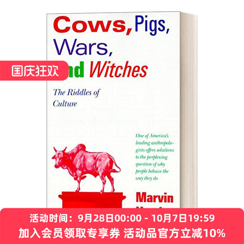 英文原版 Cows  Pigs  Wars  and Witches 母牛·猪·战争·妖巫 人类文化之谜 Marvin Harris 英文版 进口英语原版书籍