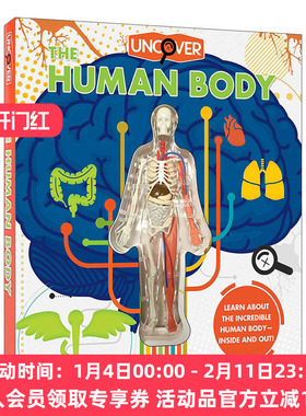 英文原版 Uncover the Human Body 揭秘人体 洞洞书 精装 英文版 进口英语原版书籍