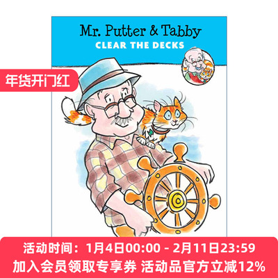 普特先生和虎斑猫清理甲板  英文原版 Mr.Putter & Tabby Clear the Decks 全彩版桥梁书 英文版 进口英语原版书籍