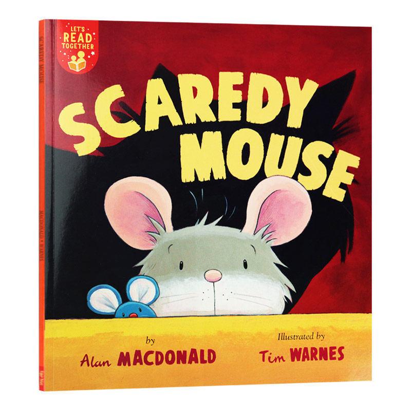 英文原版绘本 scaredy mouse 胆小的老鼠 lets read together系列3