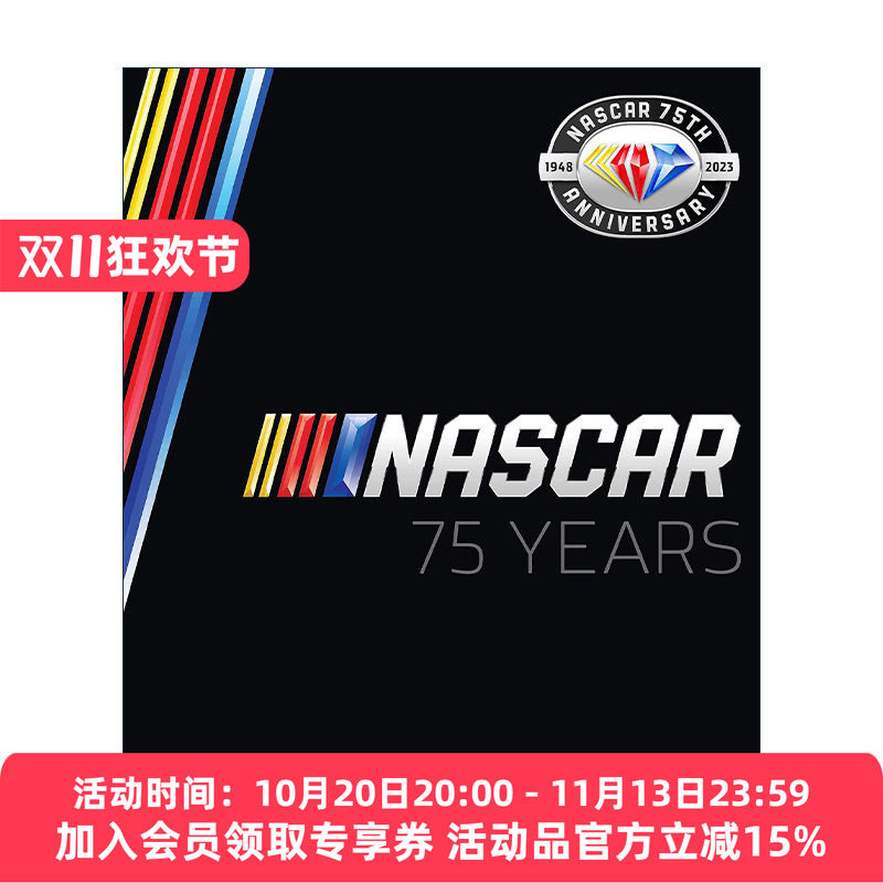 英文原版 NASCAR 75 Years 纳斯卡赛车75周年 精装汽车艺术画册 英文版 进口英语原版书籍