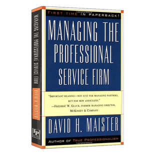 华研原版 英文原版 Managing the Professional Service Firm 专业服务公司的管理 英文版 进口英语原版书籍