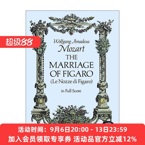 英文原版 The Marriage of Figaro 费加罗的婚礼 莫扎特喜歌剧 Wolfgang Amadeus Mozart 英文版 进口英语原版书籍