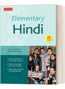 英文原版 Elementary Hindi Free Online Audio Included 初级印地语 学习在日常情况下交流 Richard Delacy 英文版 进口英语书籍