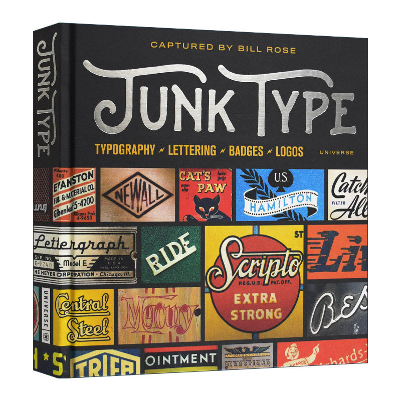 英文原版 Junk Type Typography Lettering Badges Logos 印刷字体-刻字-徽章-标志 精装 英文版 进口英语原版书籍