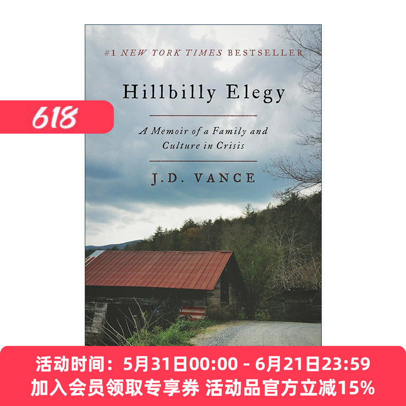 乡下人的悲歌 英文原版 Hillbilly Elegy J.D.万斯 美国生活回忆录 精装 英文版 进口英语原版书籍