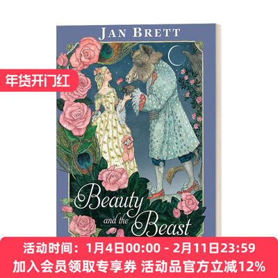 英文原版 Beauty and the Beast 美女与野兽 再版 5-8岁儿童童话故事精装绘本 名家Jan Brett 英文版 进口英语原版书籍