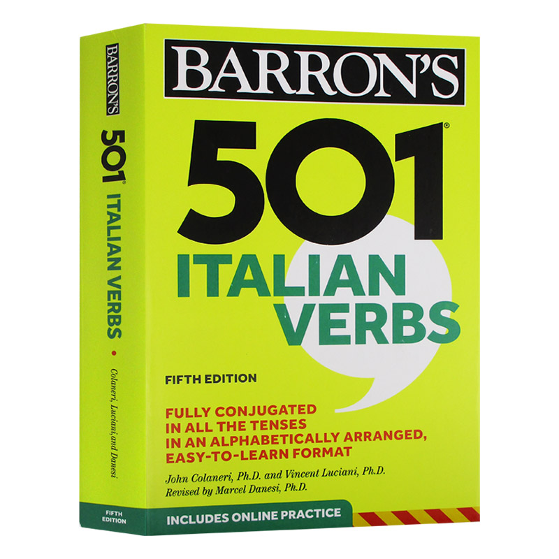 巴朗501个意大利语动词 英文原版 501 Italian Verbs 英语意大利语双语字典 英文版进口原版书籍