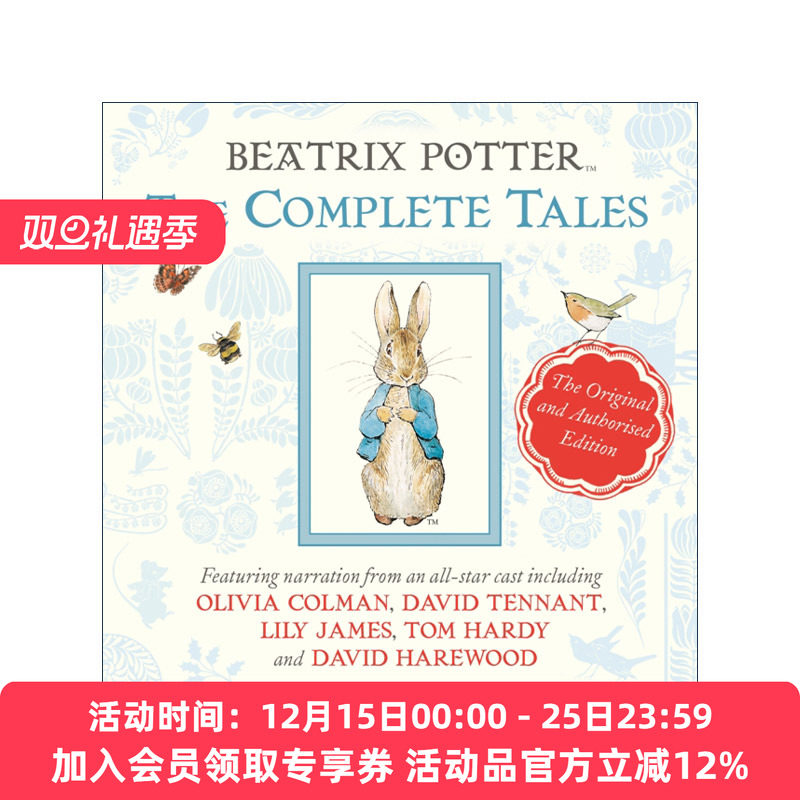 英文原版 Beatrix Potter The Complete Tales 彼得兔的故事全集有声书CD 奥利维亚科尔曼 莉莉詹姆斯 英文版 进口英语原版