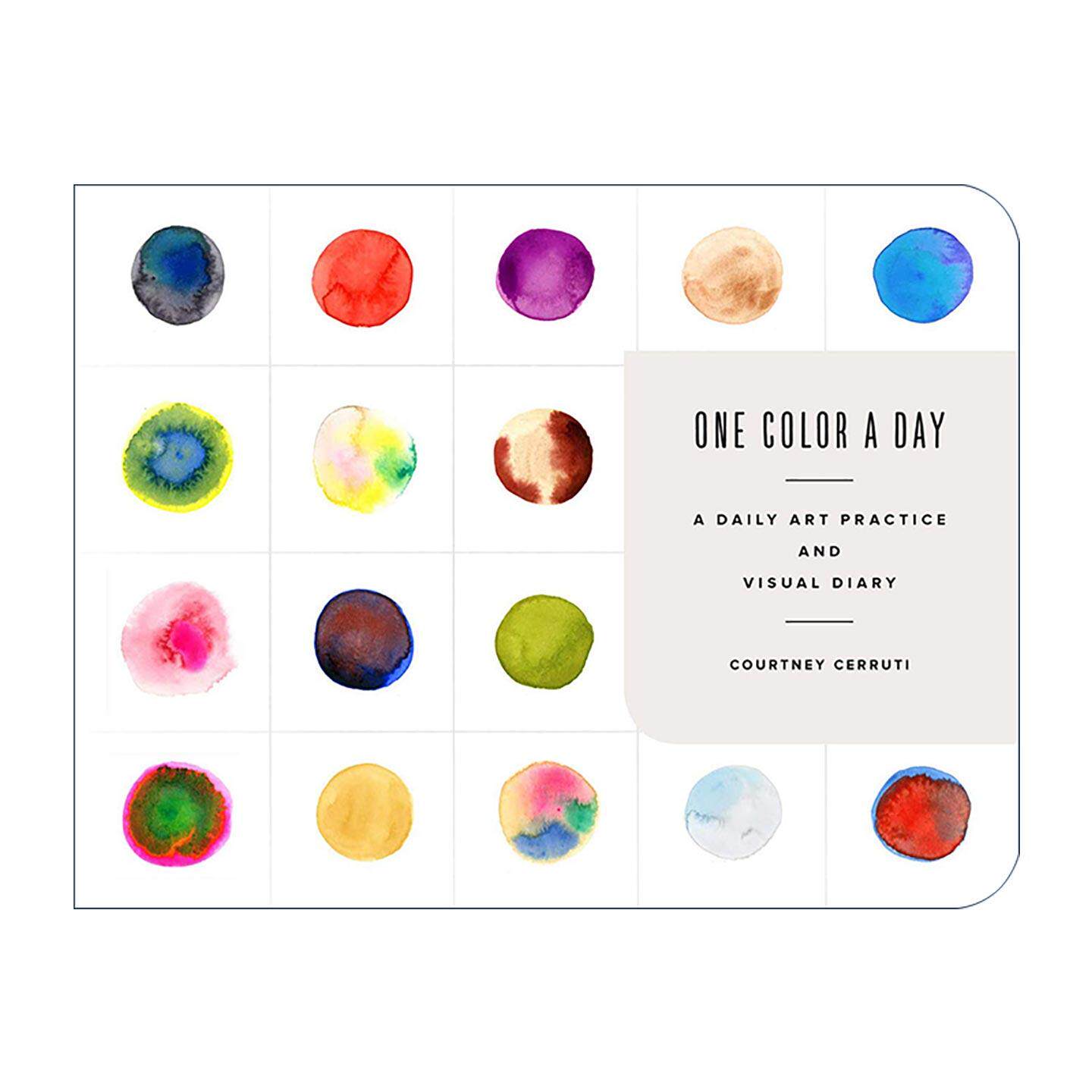 英文原版 One Color a Day Sketchbook 一天一色速写本 每日艺术实践和视觉日记 水彩画绘画插图指南 Courtney Cerruti 英文版