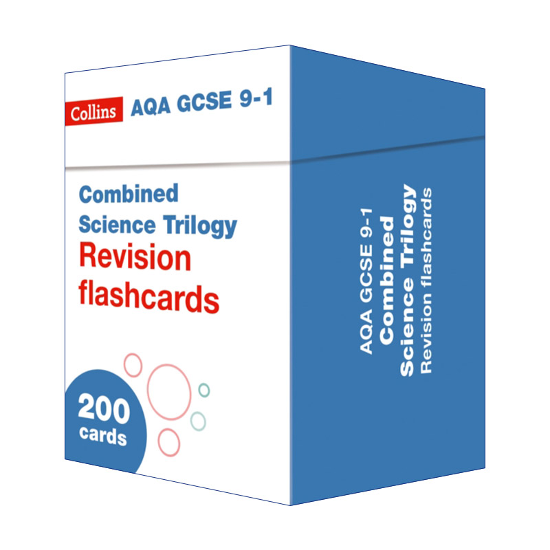 柯林斯英国GCSE考试综合科学复习卡片 英文原版 Collins AQA GCSE 9-1 Combined Science Revision Cards 英文版 进口英语原版书籍