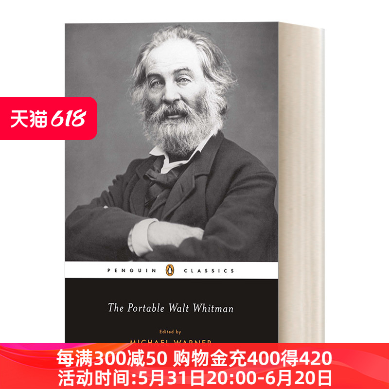 英文原版 The Portable Walt Whitman沃尔特·惠特曼便携式读本企鹅经典英文版进口英语原版书籍