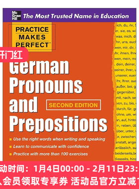 原版 Practice Makes Perfect German Pronouns & Prepositions 孰能生巧 德语代词和介词 第2版 进口原版书籍