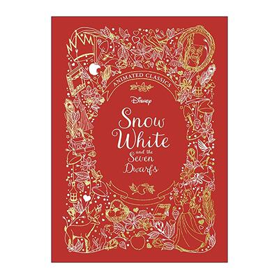 英文原版 Snow White and the Seven Dwarfs 白雪公主和七个小矮人 儿童经典动画电影小说 迪士尼布面典藏精装 进口英语原版书籍