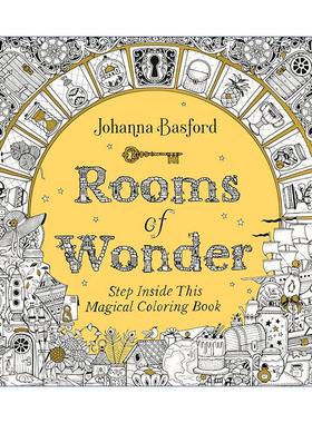 英文原版 Rooms of Wonder 奇迹之屋 成人手绘涂色书 秘密花园作者乔汉娜·贝斯福 英文版 进口英语原版书籍