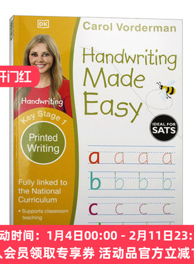 英文原版 DK书法一点通练习本 Ages 5-7 Key Stage 1 Printed Writing DK Handwriting Made Easy 仿写 5-7岁 英文版 进口英语书
