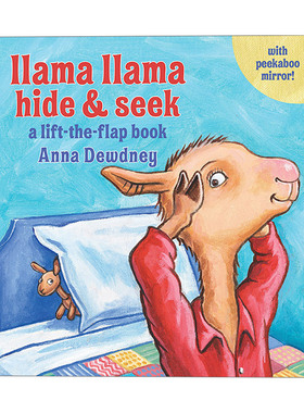 羊驼拉玛躲猫猫 英文原版 Llama Hide and Seek 3-5岁儿童绘本 纸板翻翻书 Anna Dewdney 英文版 进口英语原版书籍