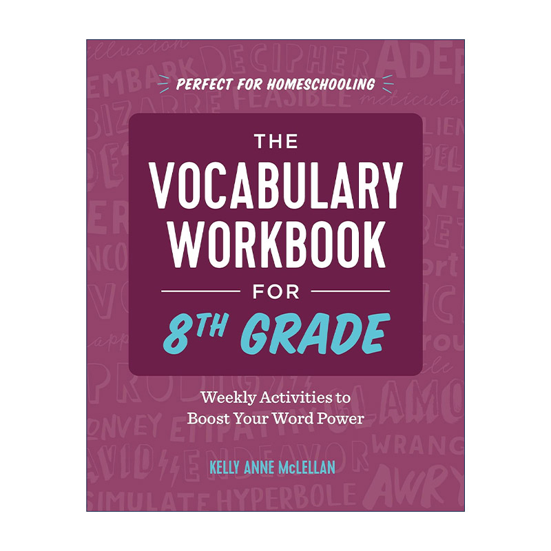 英文原版 The Vocabulary Workbook for 8th Grade 8年级英语词汇练习册 每周积累 提高阅读 拼写和词汇使用能力进口英语原版书籍