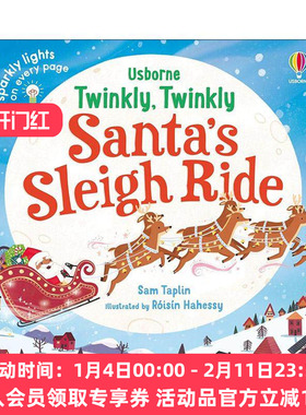 英文原版 Twinkly Twinkly Santa's Sleigh Ride 闪闪发光的圣诞老人雪橇之旅 儿童节日精装绘本 英文版 进口英语原版书籍