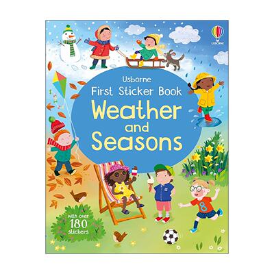 英文原版 Usborne First Sticker Book Weather And Seasons 尤斯伯恩启蒙贴纸书 天气与季节 英文版 进口英语原版书籍