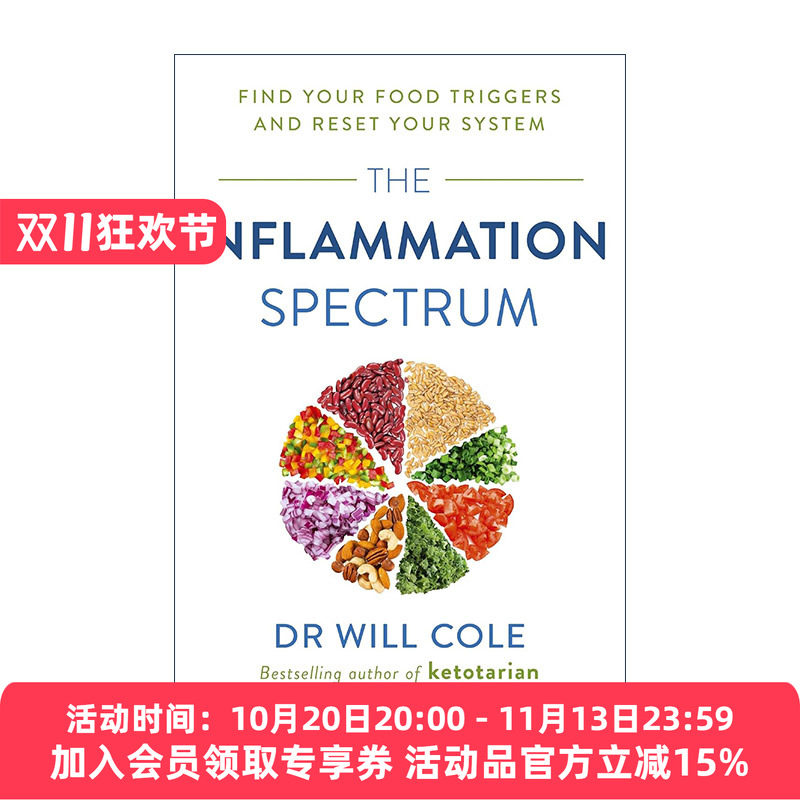 英文原版 The Inflammation Spectrum 抗炎体制食疗指南 慢性发炎的原因 恢复自身免疫力食谱 Dr. Will Cole 进口英语原版书籍