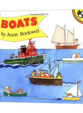 英文原版 Boats 小船 交通工具介绍绘本 Anne Rockwell 儿童启蒙课外学习辅导英语训练 故事图画书 英文版 进口英语原版书籍