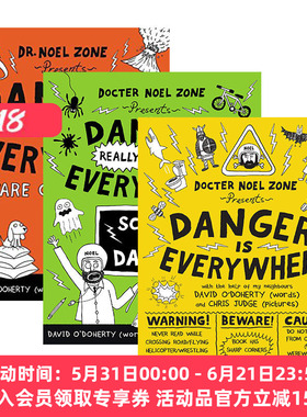 华研原版 胆小鬼日记系列3本套装 英文原版 Danger Is Everywhere 危险无处不在 漫画绘本 英文版 进口英语原版书籍