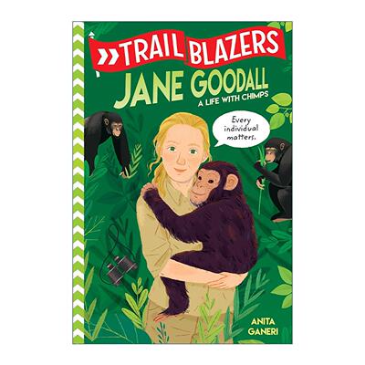 英文原版 Trailblazers Jane Goodall 开拓者系列 珍妮·古道尔 与黑猩猩一起的生活 传记 儿童科普百科 Alex Woolf 英文版