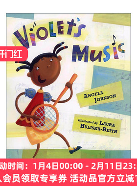 英文原版 Violet's Music 维奥莱特的音乐 儿童精装绘本 忠于自己 科丽塔·斯科特·金奖得主Angela Johnson 进口英语原版书籍