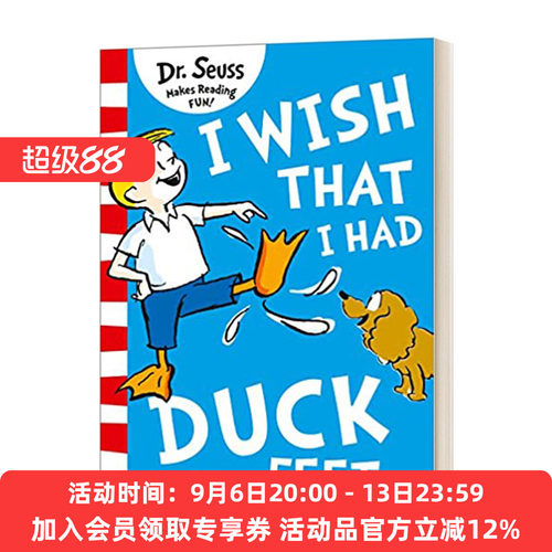 英文原版 DR.SEUSS I Wish That I Had Duck Feet 苏斯博士 绿色系列绘本 英文版 进口英语原版书籍