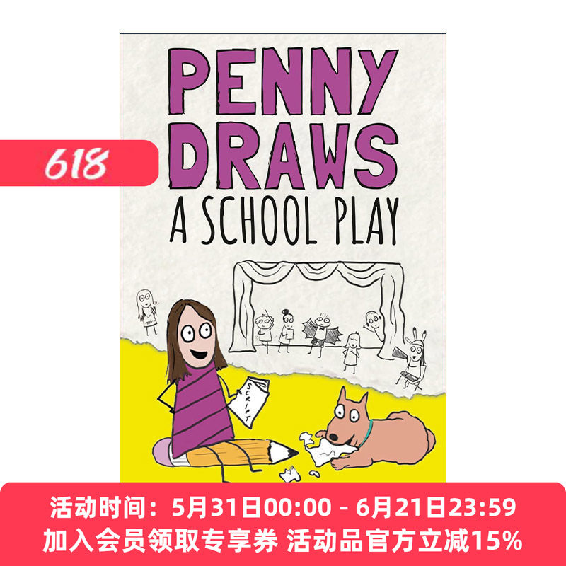 英文原版 Penny Draws a School Play 佩妮画了一出学校话剧 儿童小说 精装 Sara Shepard萨拉·谢泼德 英文版 进口英语原版书籍