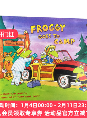 小青蛙弗洛格去露营 英文原版 Froggy Goes to Camp 大开绘本 英文版 进口英语原版书籍