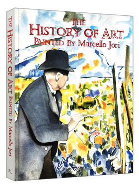 手绘艺术历史 英文原版 The History of Art 艺术漫画家Marcello Jori 古希腊文艺复兴达芬奇 精装 英文版 进口英语原版书籍
