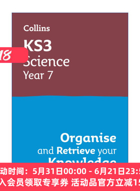 柯林斯英国初中科学复习册七年级 英文原版 Collins KS3 Science Year 7 Organise and Retrieve Your Knowledge 进口英语原版书籍