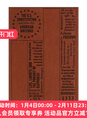 英文原版 The U.S. Constitution and Other Key American Writings 美国宪法及其他重要著作 第2版 软精装皮质封面词云经典