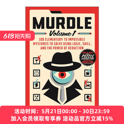 英文原版 Murdle Volume 1 谋杀谜团第1卷 从入门到极难 使用逻辑 技巧和推理能力破解100个谜团 英文版 进口英语原版书籍