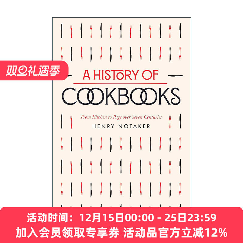 英文原版 A History of Cookbooks 食谱烹饪书的历史 从厨房到书页跨越七个世纪 Henry Notaker 英文版 进口英语原版书籍