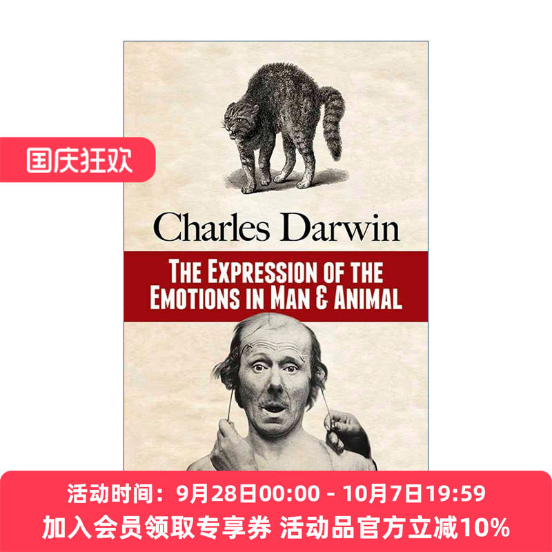 人类和动物的表情  英文原版 The Expression of the Emotions in Man and Animals 进化论 Charles Darwin达尔文 英文版 进口英语