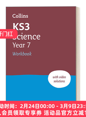 英文原版 Collins KS3 Science Year 7 Workbook new edition 柯林斯英国初中七年级科学练习册 2023新版 英文版 进口英语原版书籍
