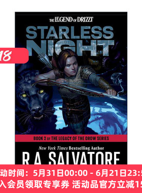 英文原版 Dungeons & Dragons Starless Night The Legacy of the Drow 02 龙与地下城  R.A. Salvatore 进口英语原版书籍