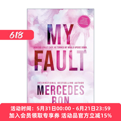 英文原版 My Fault Culpable 01 我的错误 同名西班牙电影原著 Mercedes Ron 英文版 进口英语原版书籍