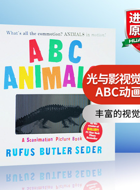 光与影视觉动物ABC动画书 英文原版 ABC Animals A Scanimation Picture Book 动画效果翻翻书 儿童趣味认知 英文版进口英语书籍