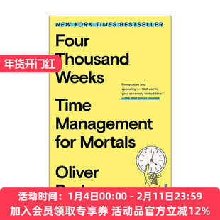 人生四千个星期  英文原版 Four Thousand Weeks 时间管理书 英文版 进口英语原版书籍