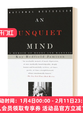 英文原版 An Unquiet Mind 躁郁之心 我与躁郁症共处的30年 一位患躁郁症的女精神科医生的回忆录 Kay Redfield 英文版 进口英语书