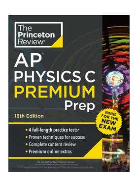 英文原版 普林斯顿评论AP物理C 增值版 Princeton Review AP Physics C Premium Prep 18th Edition 2025 第18版 进口英语原版书籍