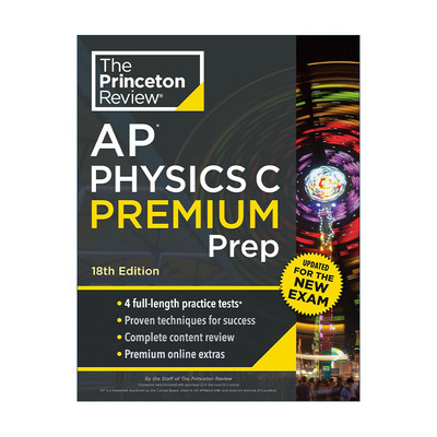 英文原版 普林斯顿评论AP物理C 增值版 Princeton Review AP Physics C Premium Prep 18th Edition 2025 第18版 进口英语原版书籍