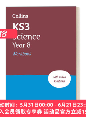 英文原版 Collins KS3 Science Year 8 Workbook (new edition) 柯林斯英国初中八年级科学练习册 2023新版 英文版 进口英语原版书